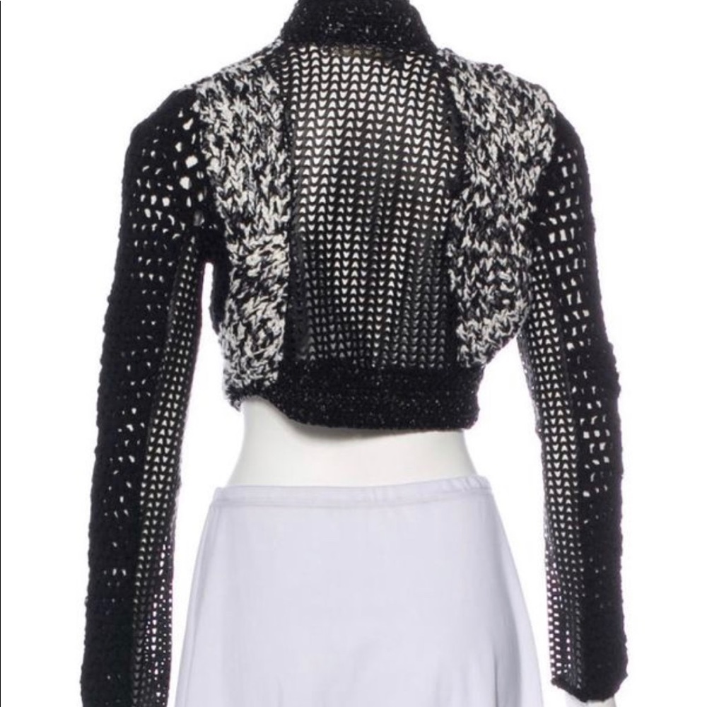 Versace Leather Knit-Crop Jacket - Picture 10 of 11